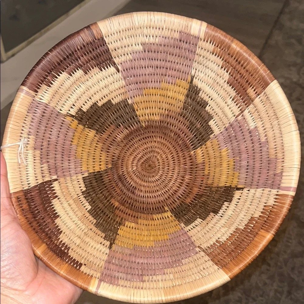 Ngwao Boswa Handwoven Basket - Brown and Tan